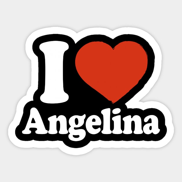 I Love Angelina Sticker by Saulene
